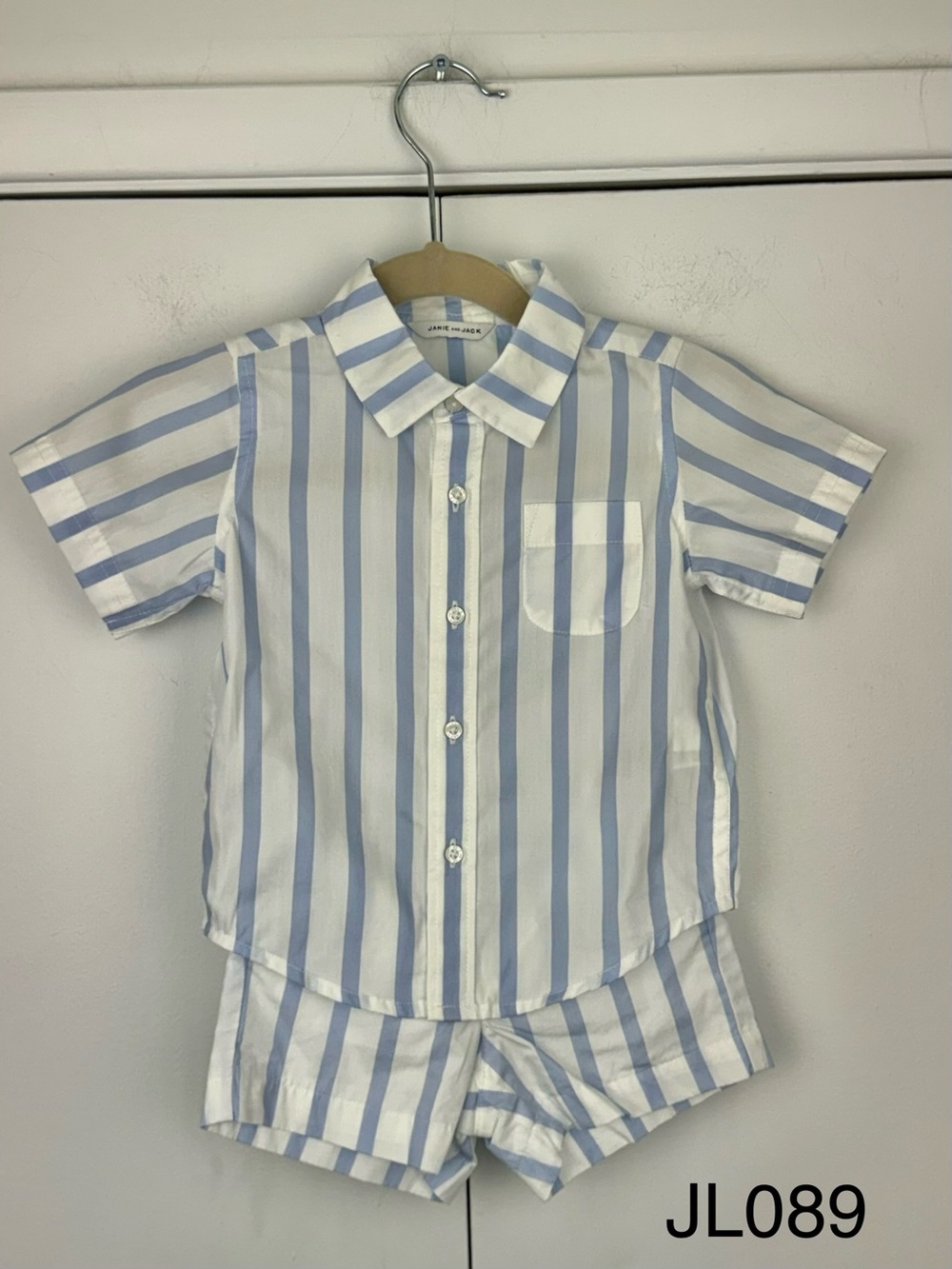 Janie and Jack Striped 2-Piece Shirt Shorts Set 12-18M NWT